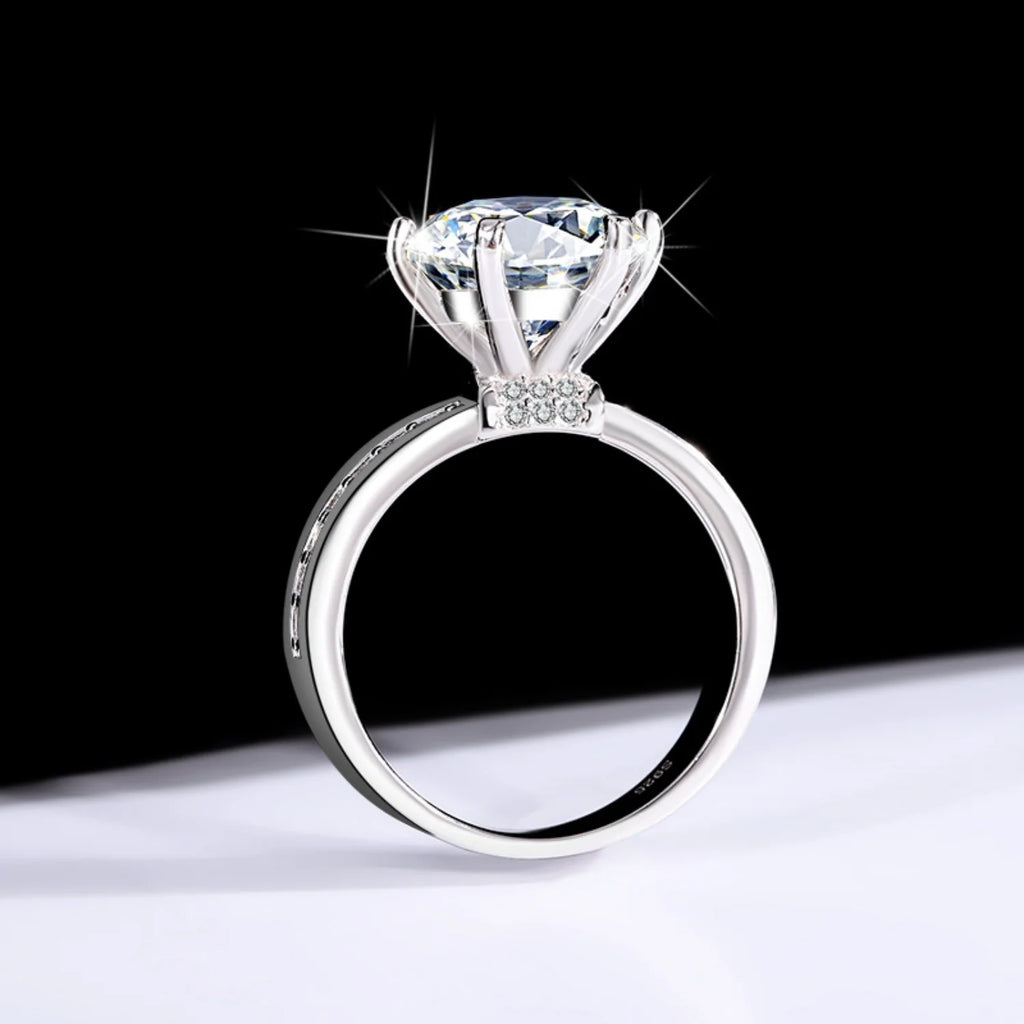5ct Round Cut Moissanite Engagement Rings D Color VVS1 with Certificate O786729