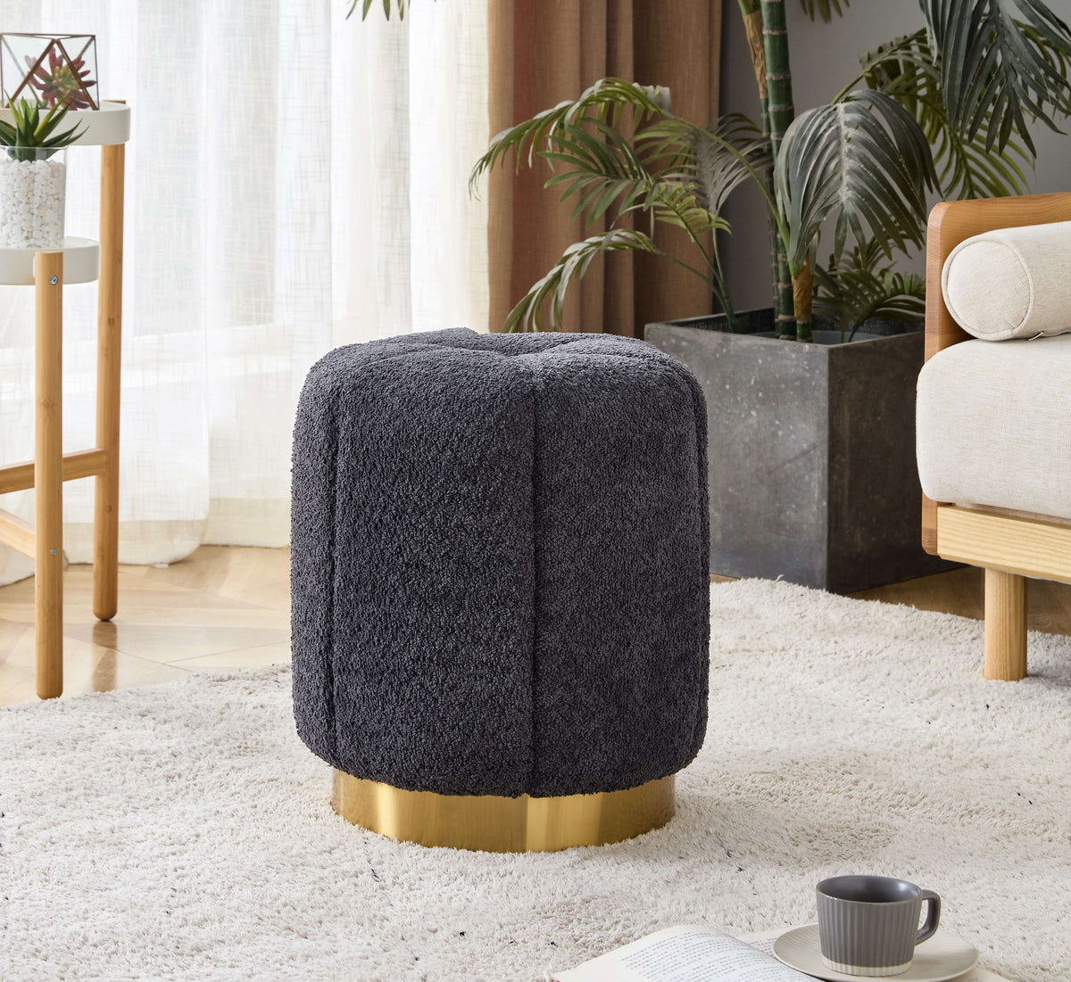 Teddy Fabric Cover Ottoman F8922