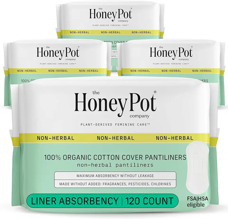120 ct Herbal Panty Liners with Organic Cotton Cover A374