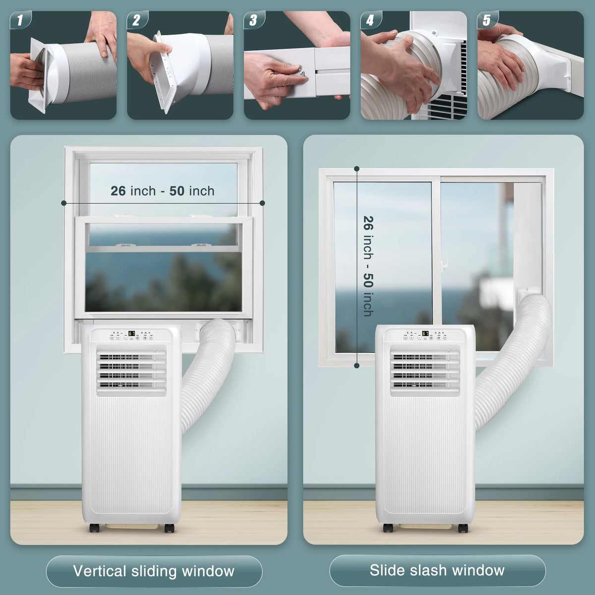 6000BTU Portable Air Conditioners 3-in-1 with Dehumidifier Fan S710139