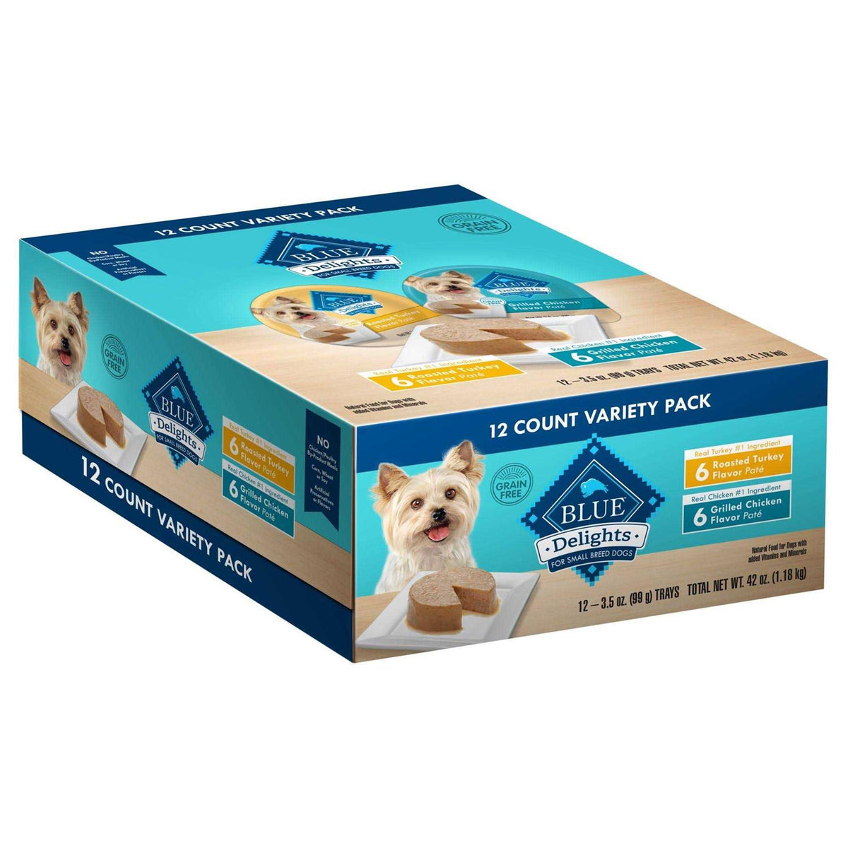Natural Small Breed Wet Dog Food Turkey & Chicken Variety Pack D6918