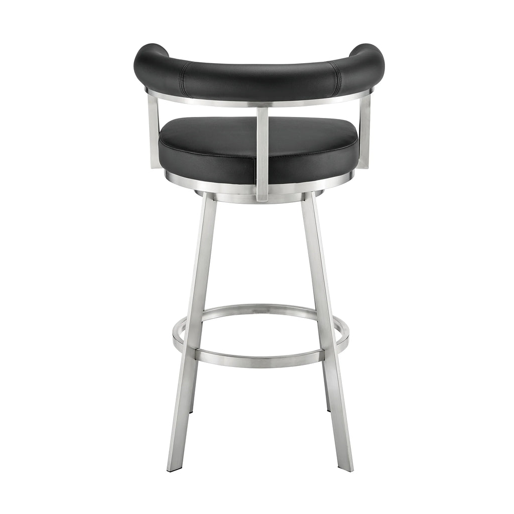 Black Faux Leather Counter Stool H659