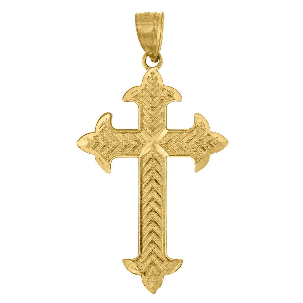 10k Gold Religious Charm Pendant Necklace O5122