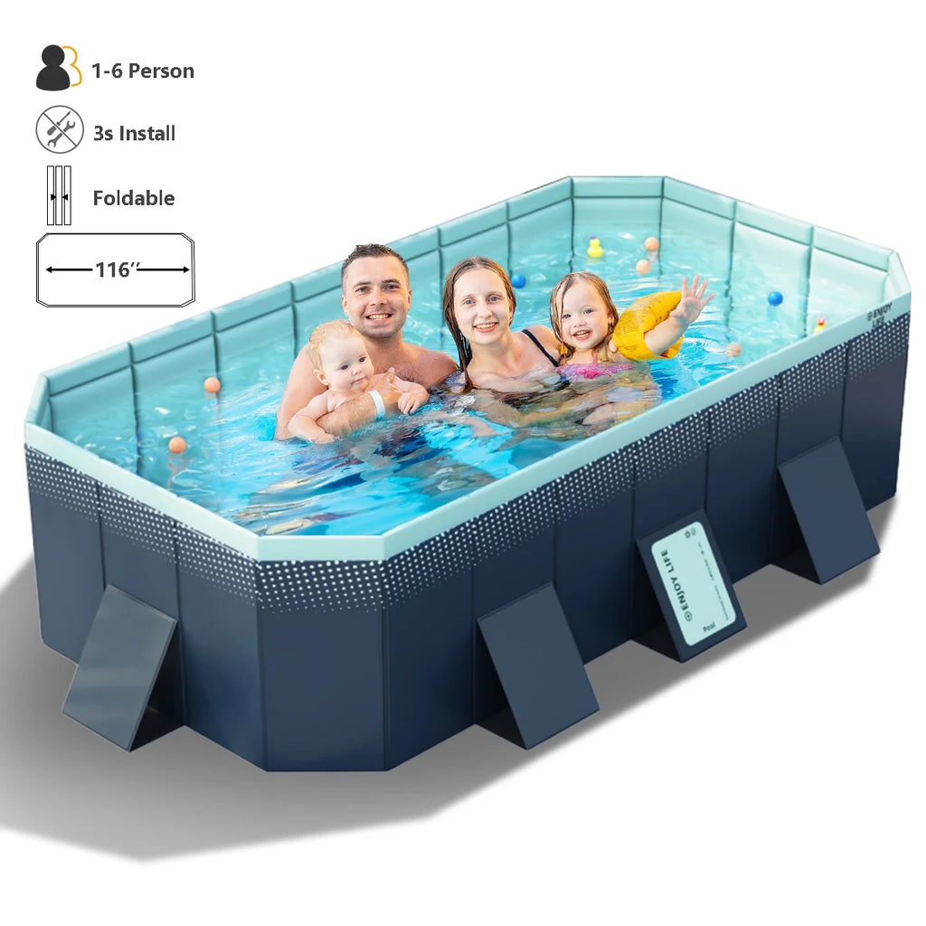 Foldable Non-Inflatable Above Ground Pool 82x55x21 G662500