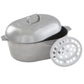 15 inch Cast Aluminum Roaster Pan with Lid and Roasting Tray X5029