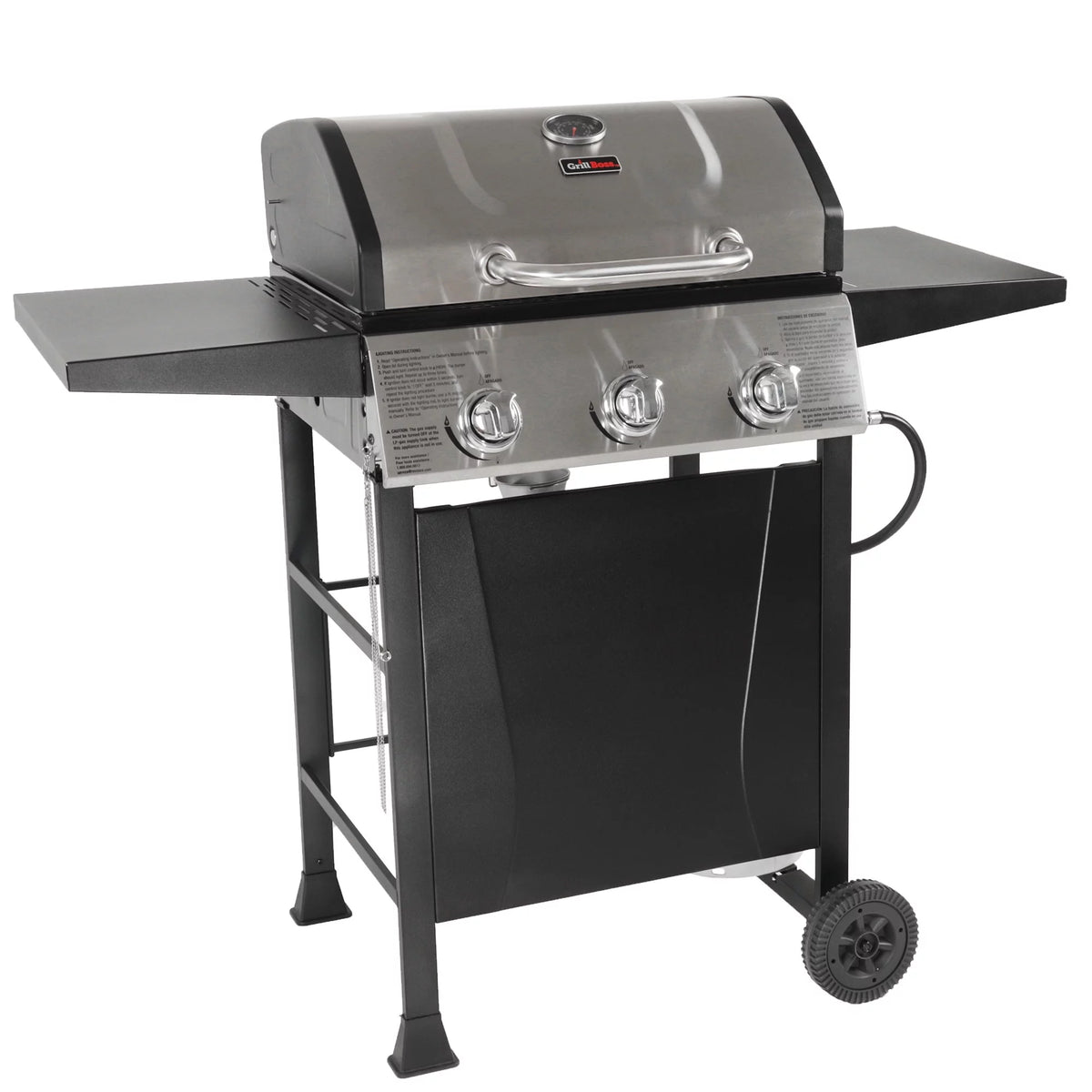 4-Burner Gas Grill with Side Burner and Side Shelves K98820