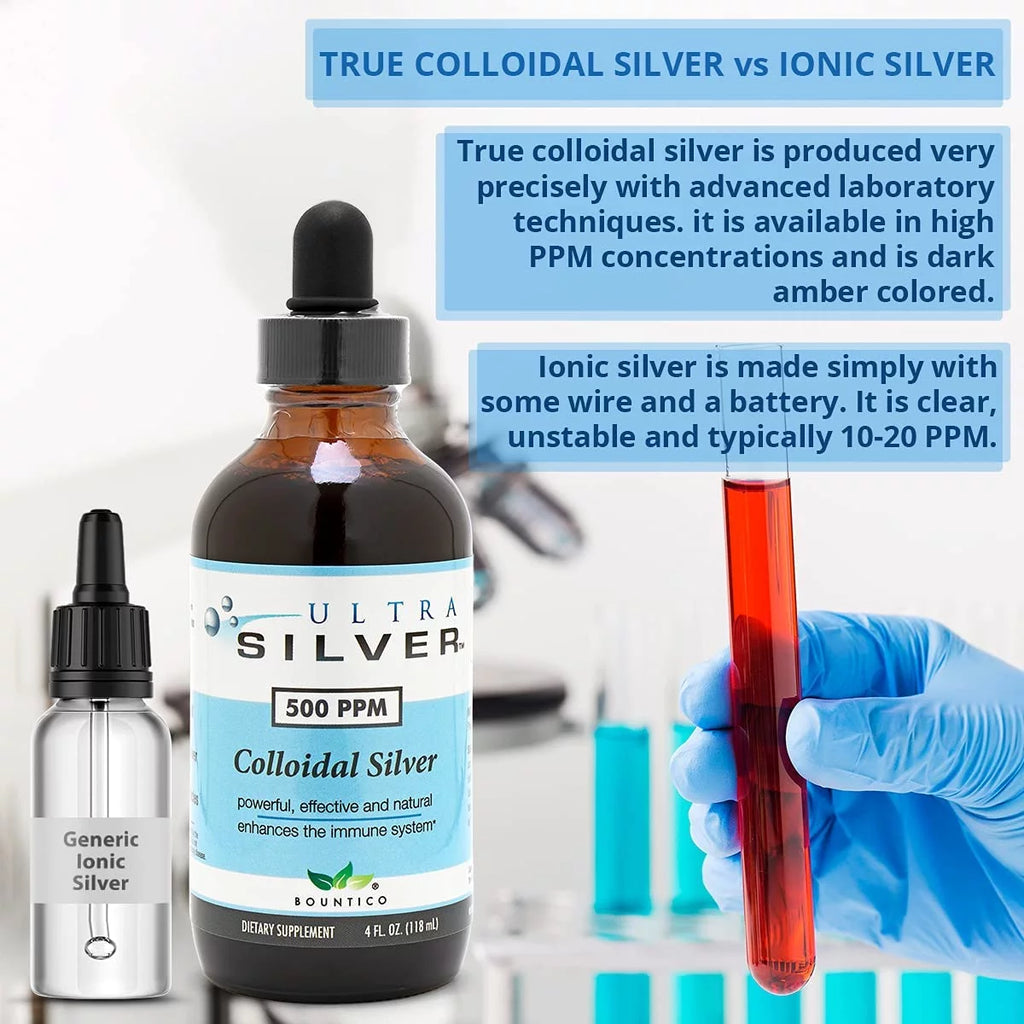 Colloidal Silver 10000 PPM 4 Oz Mineral Supplement with Dropper S582