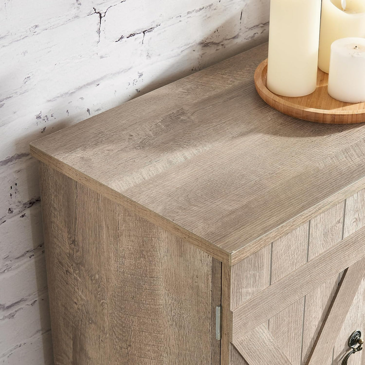Light Gray Electric Fireplace TV Stand Z576