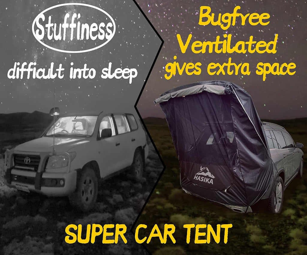 Yellow Waterproof 3000MM Tailgate Awning Tent Pack of 2 F92262