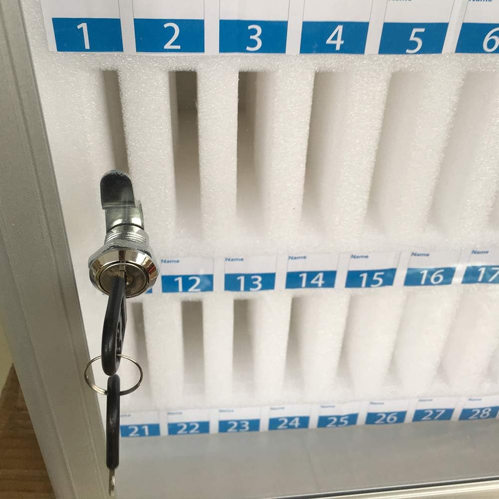 30 Slots Clear Cell Phones Storage Cabinet with Handle W915572
