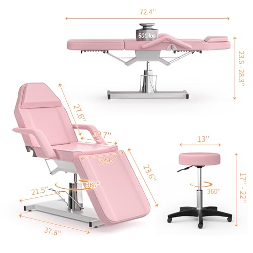 Black 360 Swivel Hydraulic Tattoo Chair O810