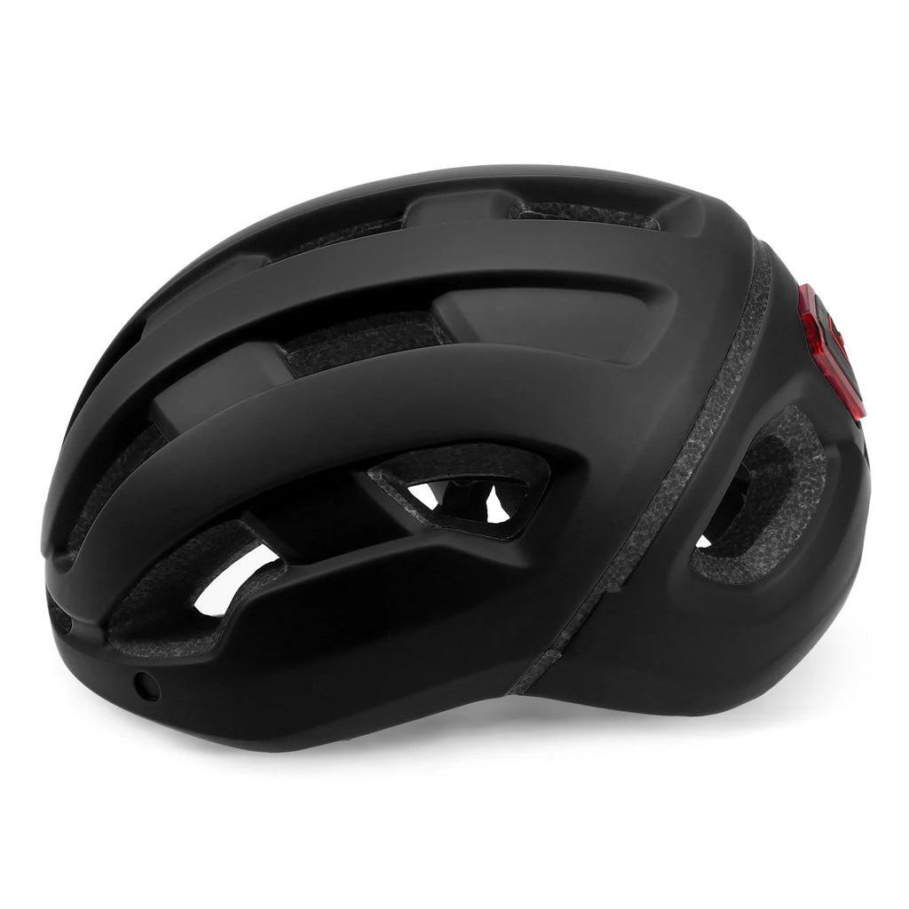 Lightweight Cycling Helmet with Rear Light and Magnetic Goggles J23961