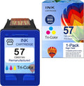 Remanufactured Ink Cartridge for HP Deskjet Officejet Photosmart (Tri-Color, 1-Plack) K747576
