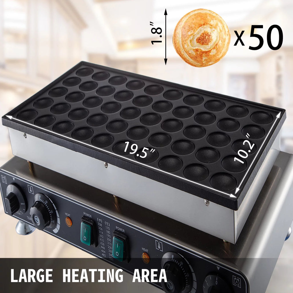110V 50 Pieces 1700W Nonstick Mini Dutch Pancake Maker F880