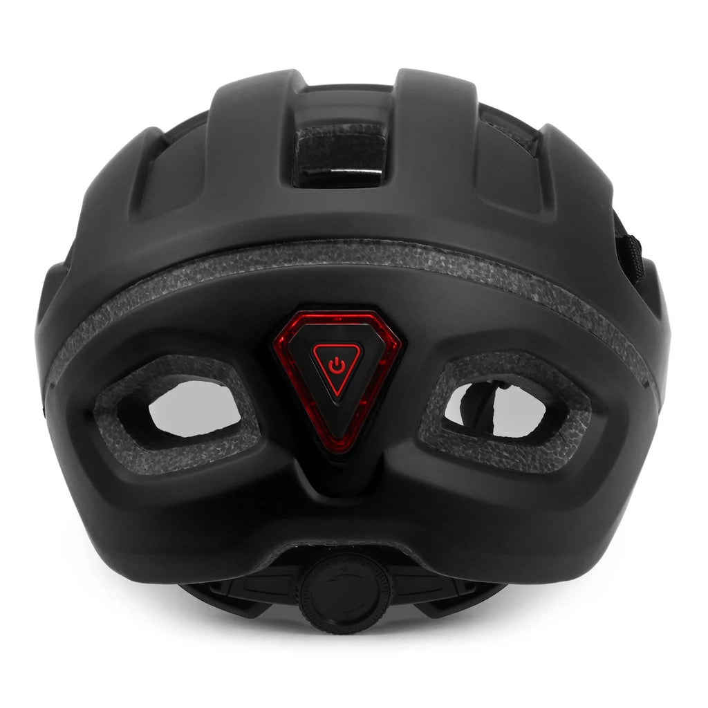 Lightweight Cycling Helmet with Rear Light and Magnetic Goggles J23961