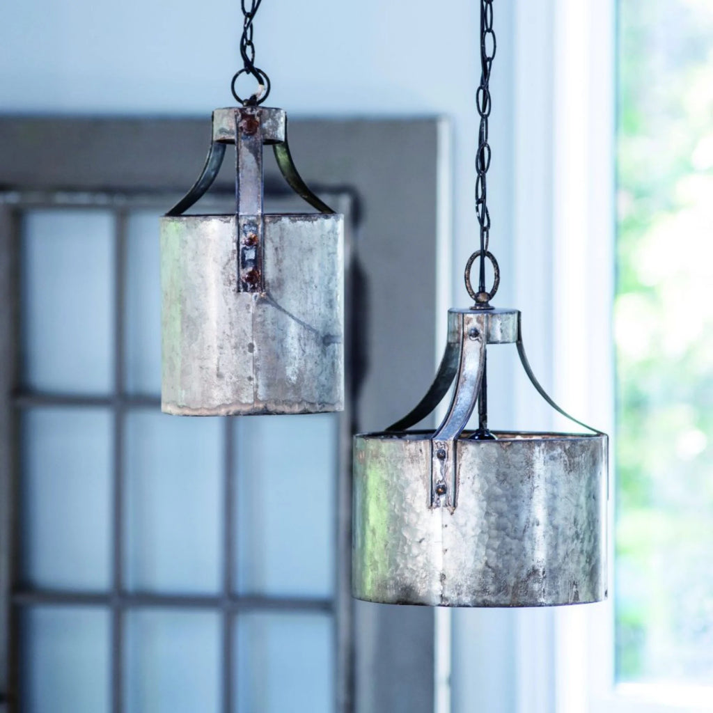 15" Gray and Rustic Brown Chandelier J92463