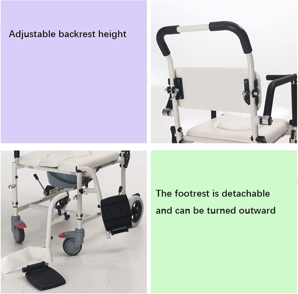 Bedside Toilet, Rolling Shower Wheelchair, Transfer Chair Y43553