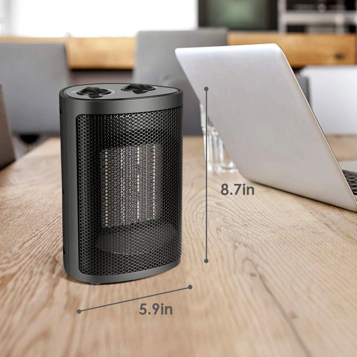 750W/1500W Ceramic Space Heater with Thermostat H91050