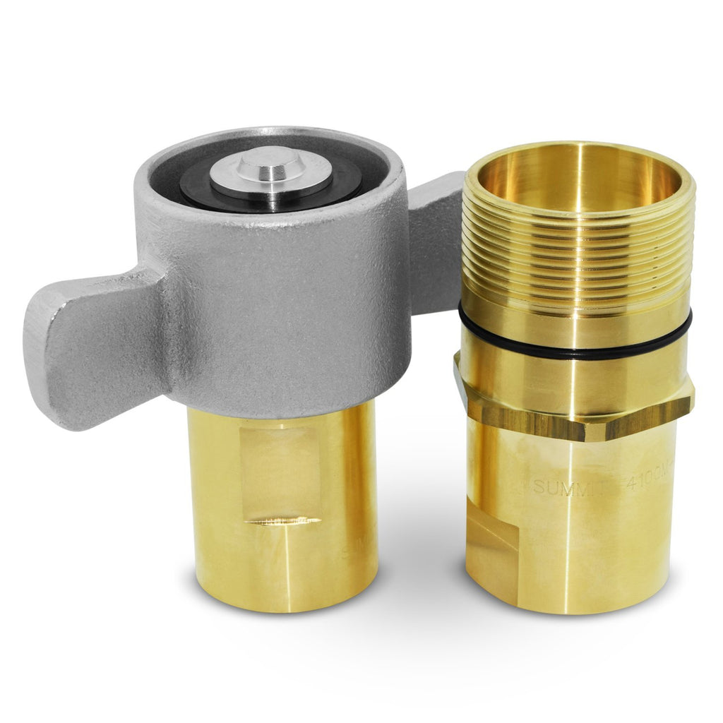 1" NPT Wet-Line Wing Nut Hydraulic Quick Disconnect Coupler Set of 2 H829554