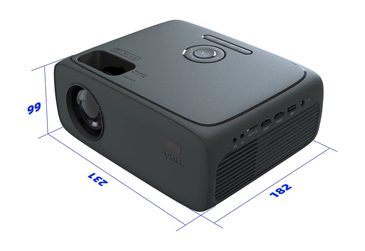 720P HD LCD Home Theater Projector with HDMI Cable, Black F7804