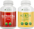 Red Yeast Rice with CoQ10 & Niacin + Vitamin D3 & K2 Vegetarian Capsules W4642