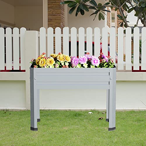 Raised Metal Garden Bed with Detachable Legs D82318