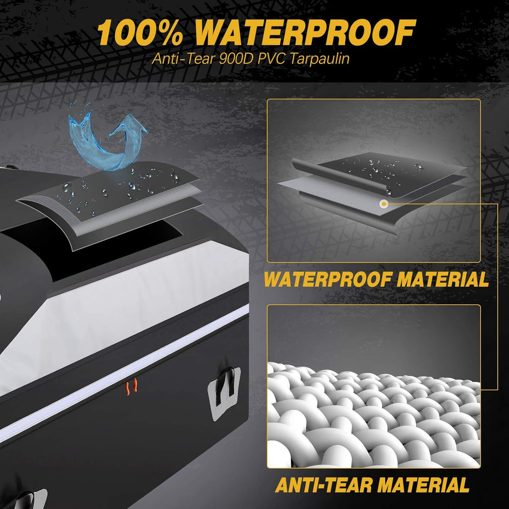 20 Cubic Feet Waterproof Car Rooftop Cargo Carrier Bag with Anti-Slip Mat T809321