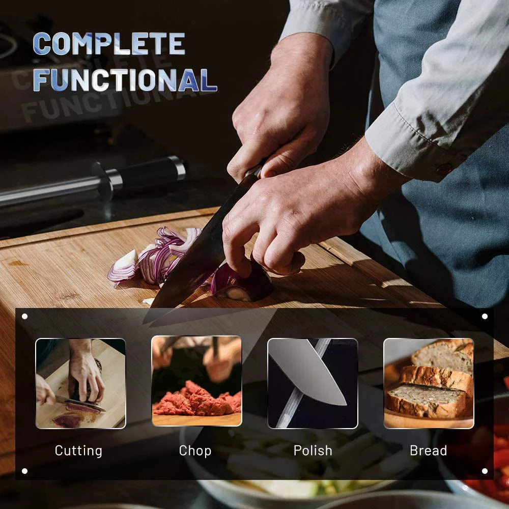 Stainless Steel Knife Set, 9 Pcs D338215