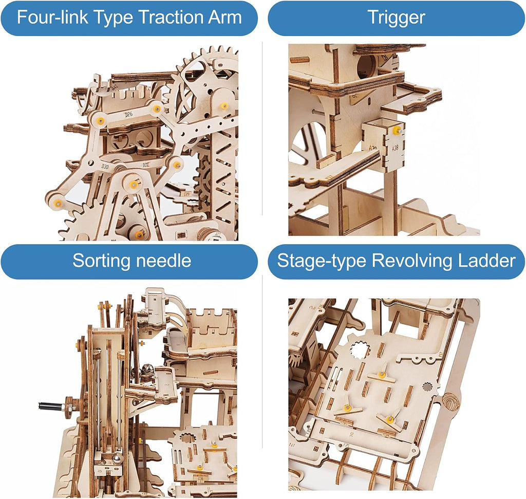 3D Wooden Marble Run Puzzle Craft Toy DIY Model Building Kits V781523