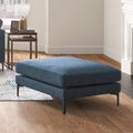 Blue Ottoman with Black Leg R1348