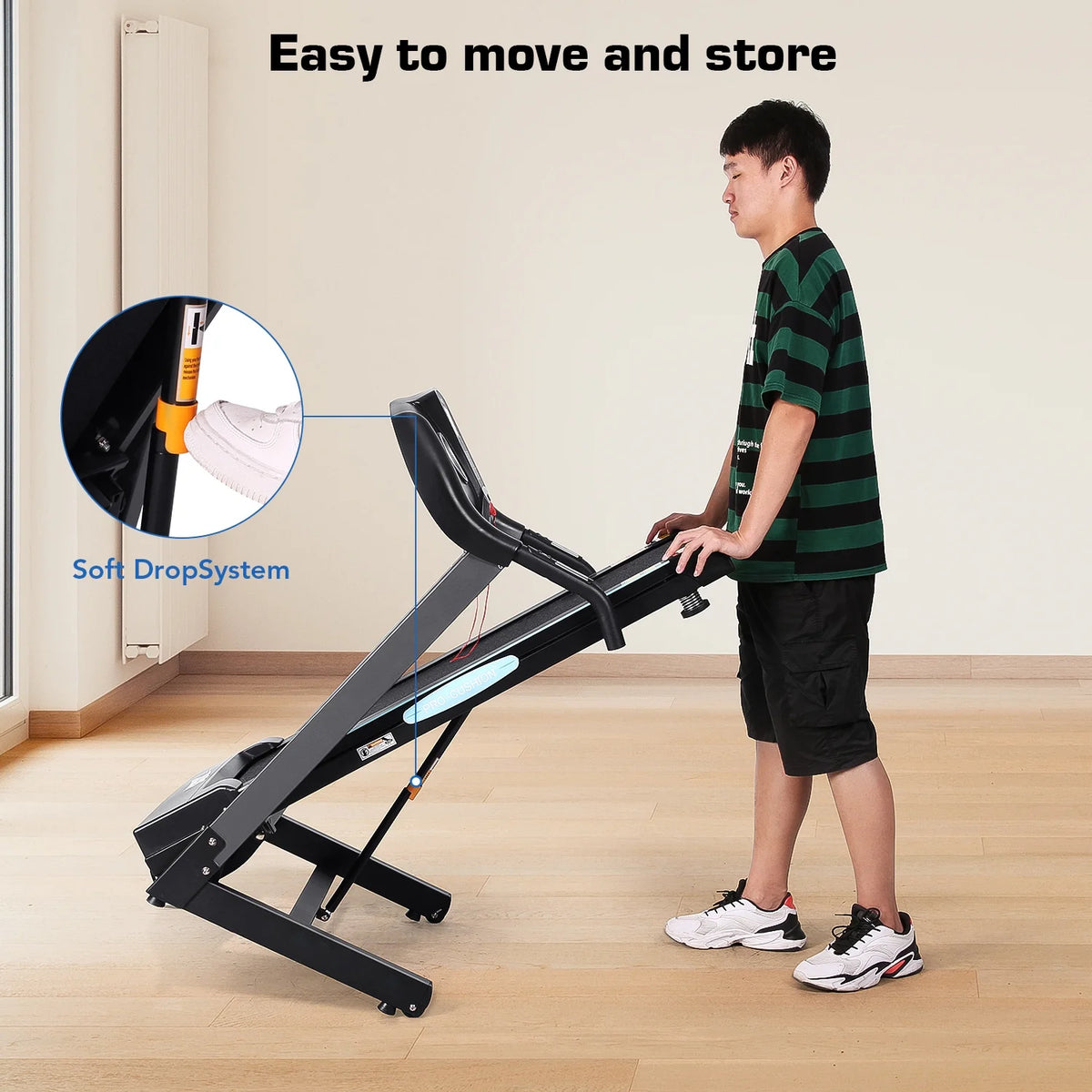 Folding Treadmill 2.5 Horse Power 15 Preset Programs D764