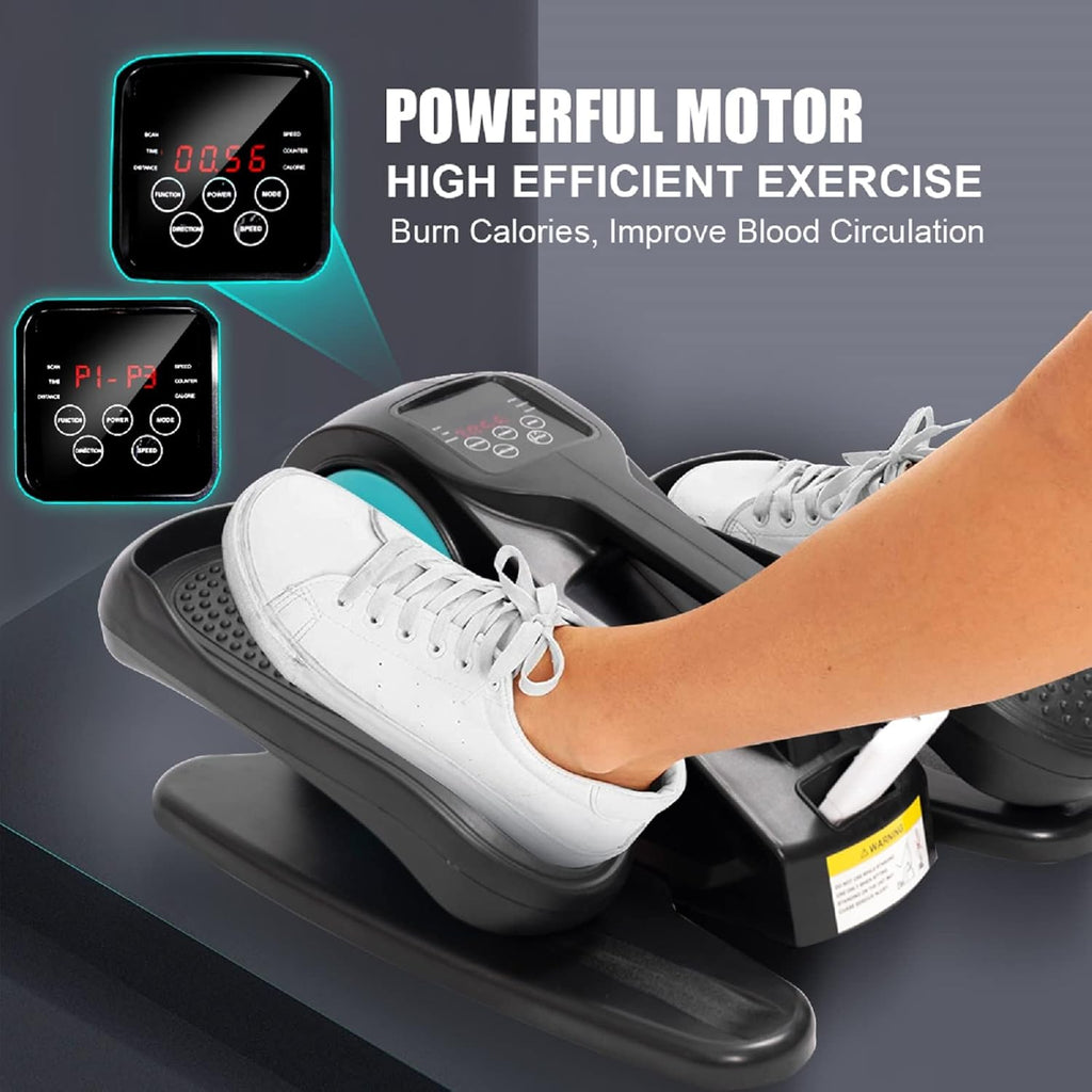 Under Desk Elliptical Machine with Remote & LCD Display Black O382149