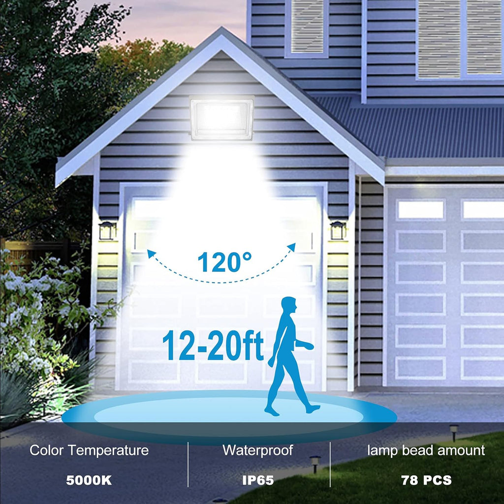 80W LED Wall Pack Light 5000K IP65 Waterproof D672