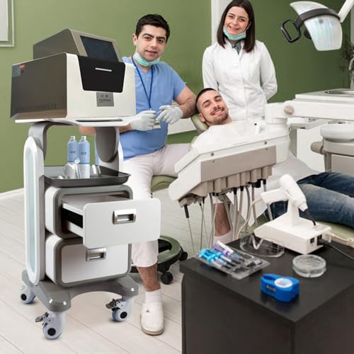 Medical Trolley Cart with Drawers, Rolling Cart with Wheels and Trays, Mobile Utility Cart N295869