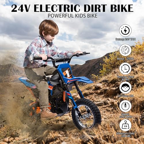 24V Electric Dirt Bike with Leather Seat and Rubber Tires V947