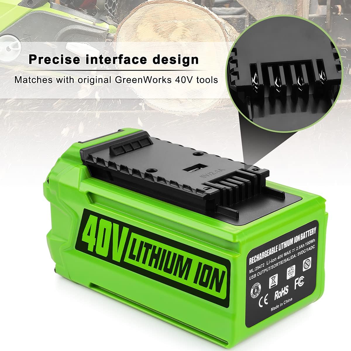 40V Lithium Battery Pack of 2 C740