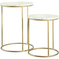 2 Piece Round Marble Top Nesting Tables M4225