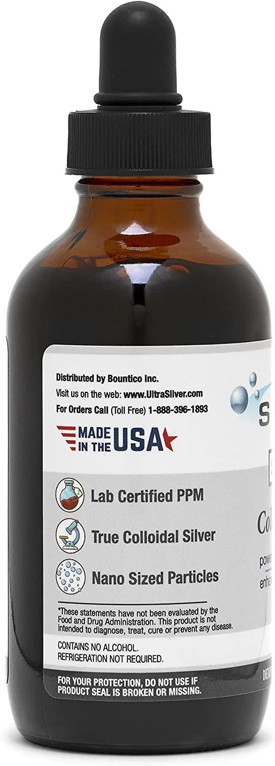 Colloidal Silver 10000 PPM 4 Oz Mineral Supplement with Dropper S582