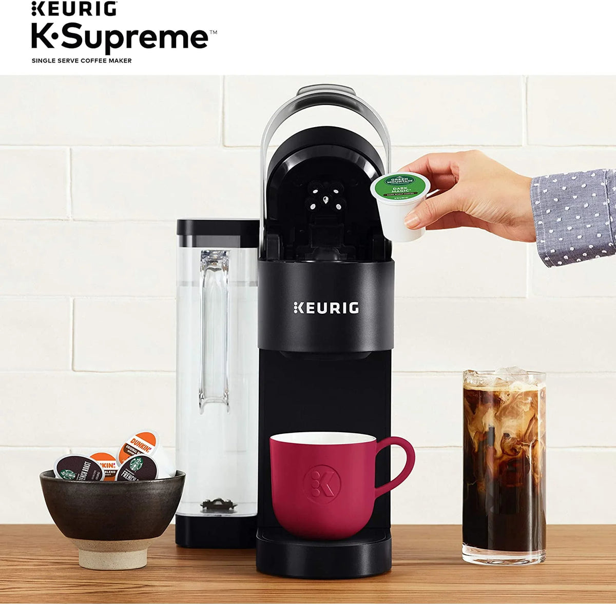 Black Single Serve K-Cup Pod Coffee Maker O525