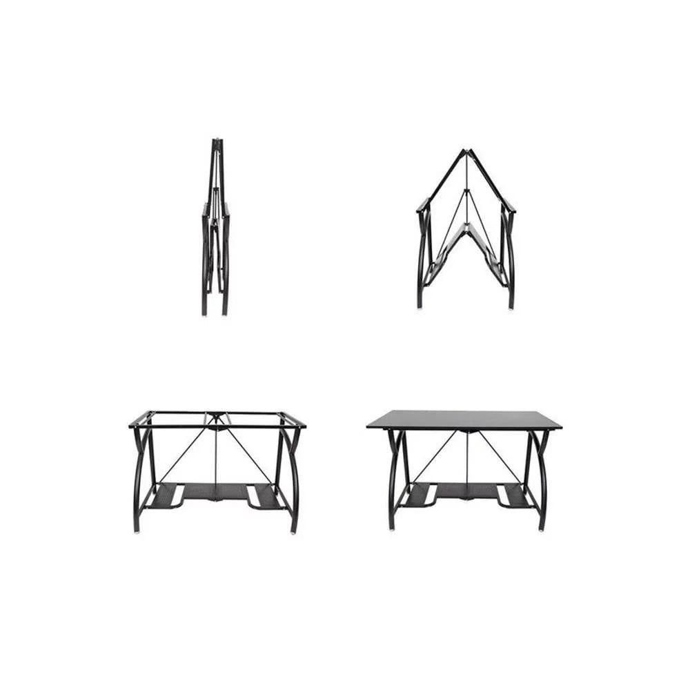 Black Folding Table Desk 2 Pack W9760