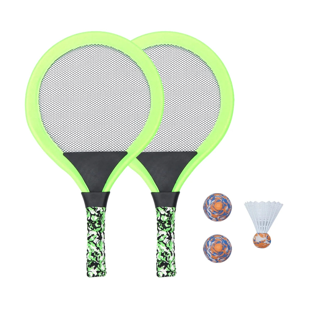 Kids Tennis Racket Beach Racquet Set with Balls (Green) U62083