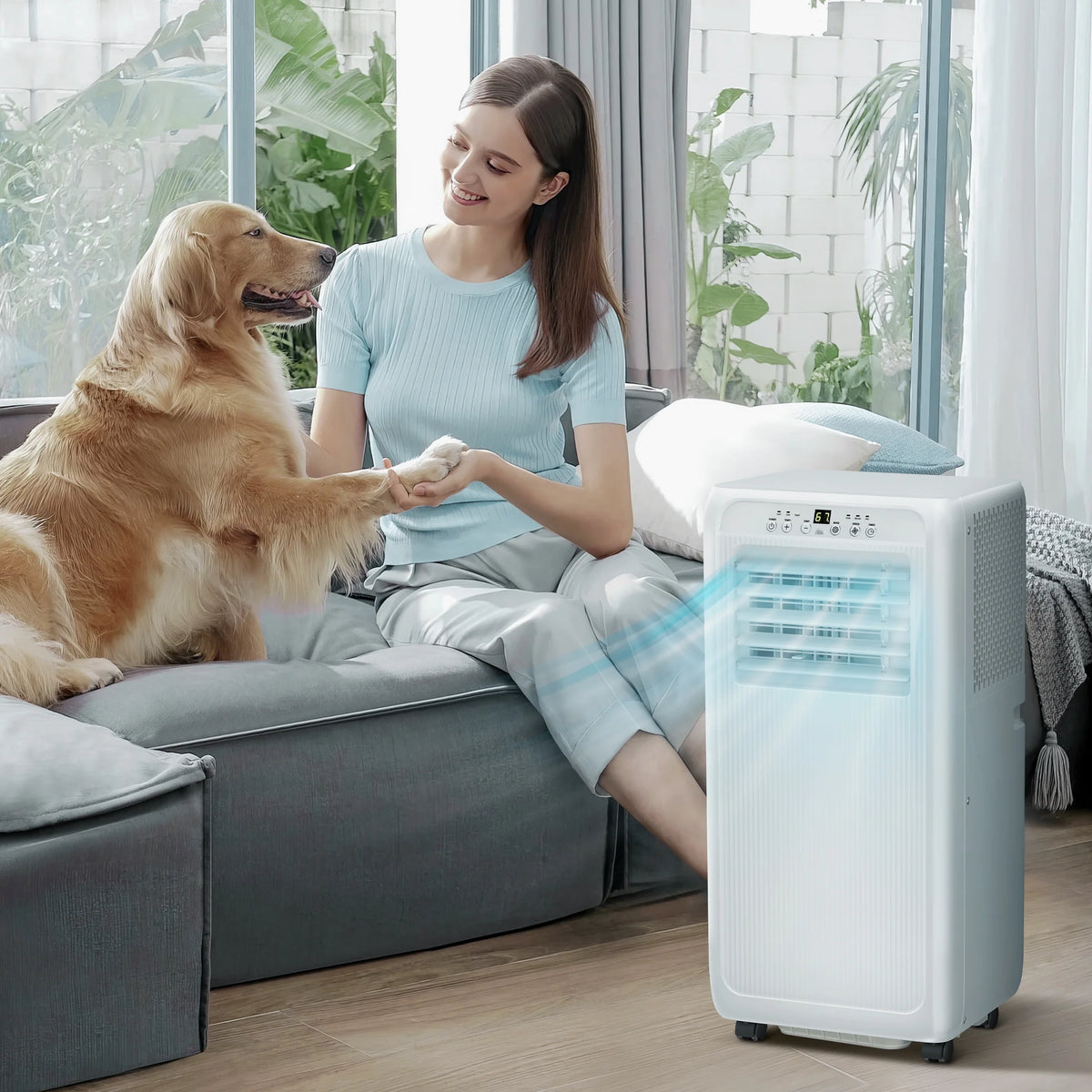 6000BTU Portable Air Conditioners 3-in-1 with Dehumidifier Fan S710139