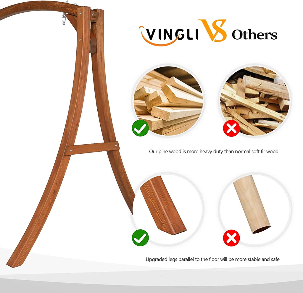 Heavy Duty Wooden A-Frame Swing Stand P834722