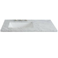 White Carrara Top Rectangle Left Sink N5072