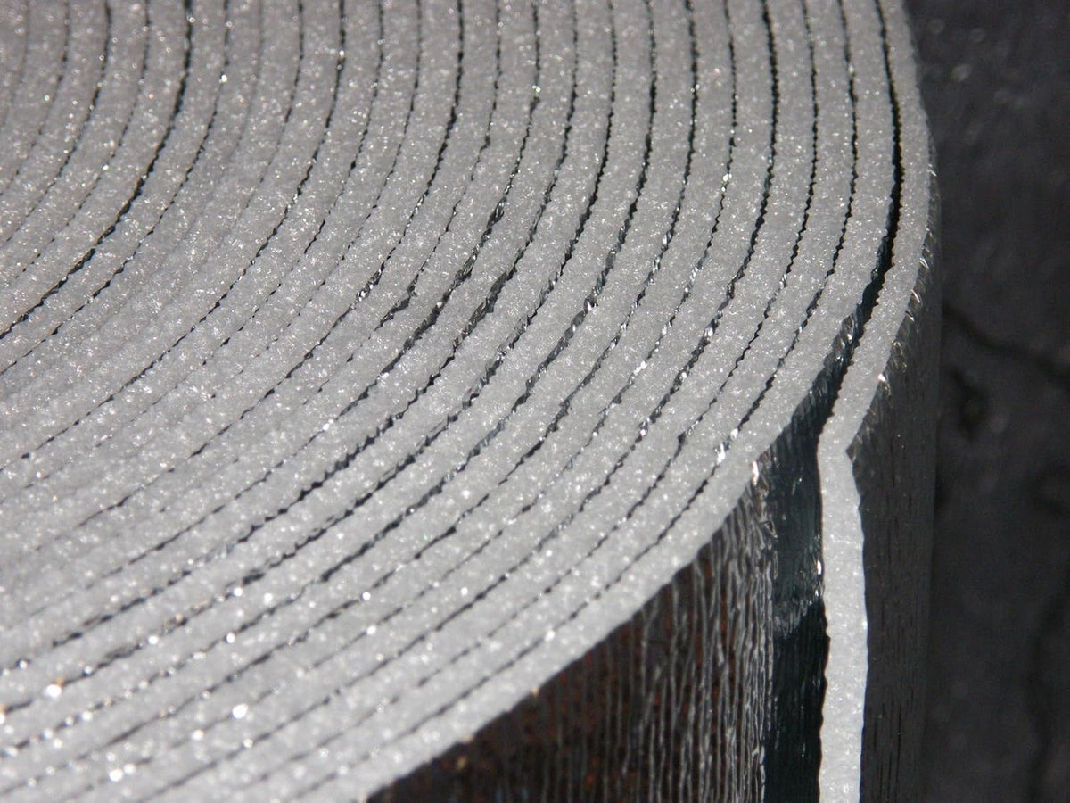 4' x 10' Roll (40 Sqft) Sound Deadener & Radiant Heat Barrier Mat Automotive Thermal Insulation w/ 10' Tape + Razor 1/4 Reflective Foam Core Pack of 2 C21088