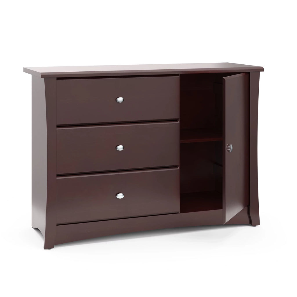 3 Drawer Modern Combo Dresser Espresso R4366