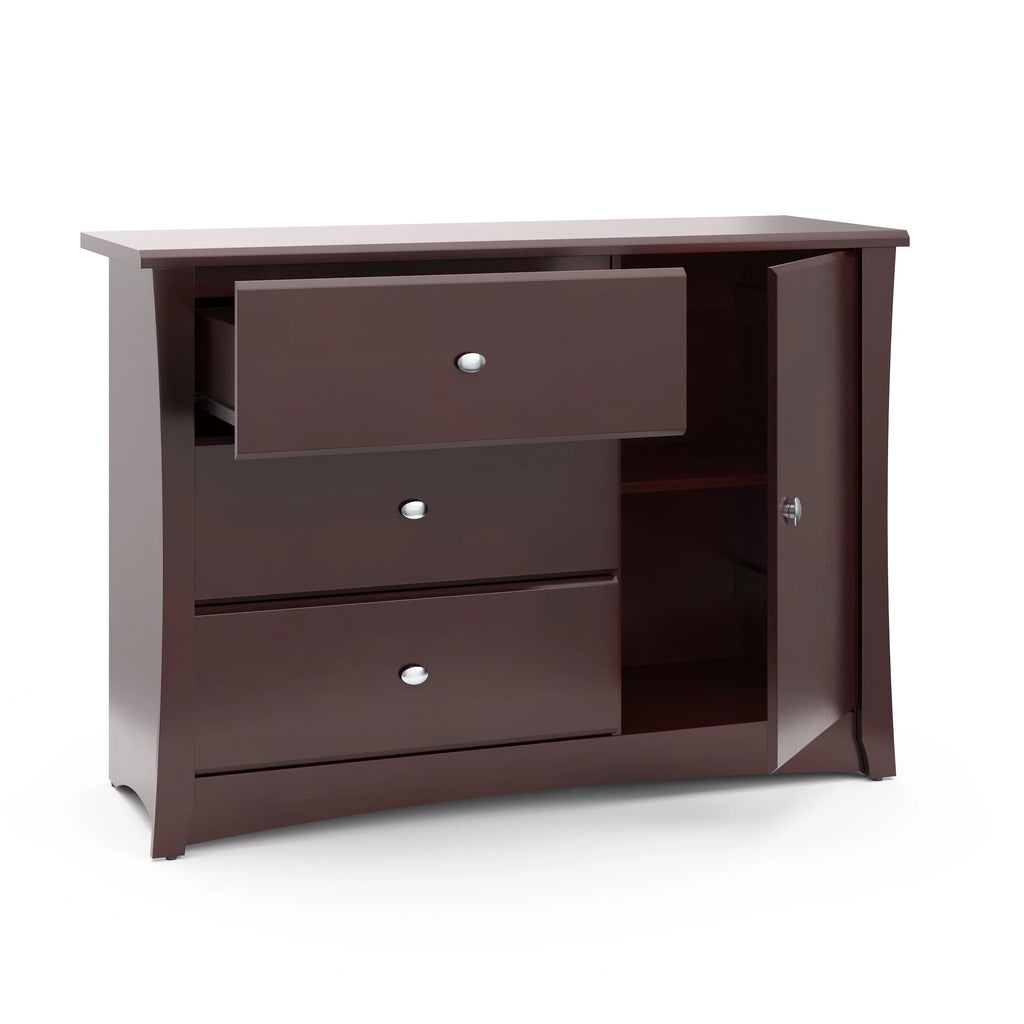 3 Drawer Modern Combo Dresser Espresso R4366