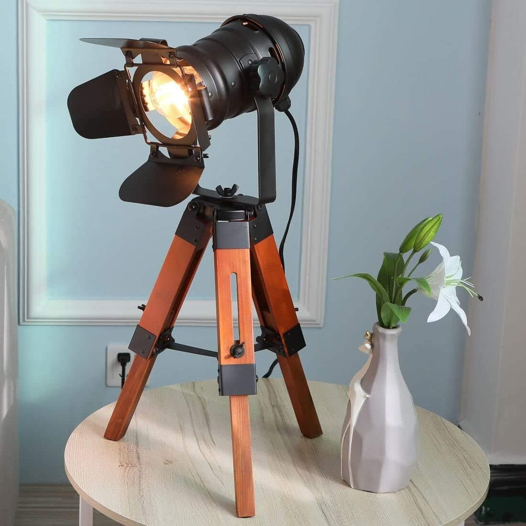 Adjustable Tripod Wood Table Lamp B2395