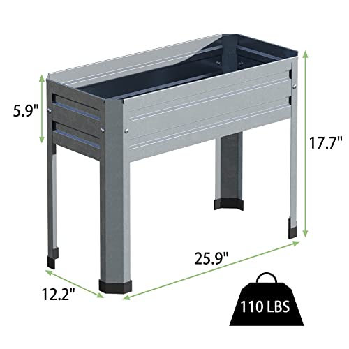 Raised Metal Garden Bed with Detachable Legs D82318