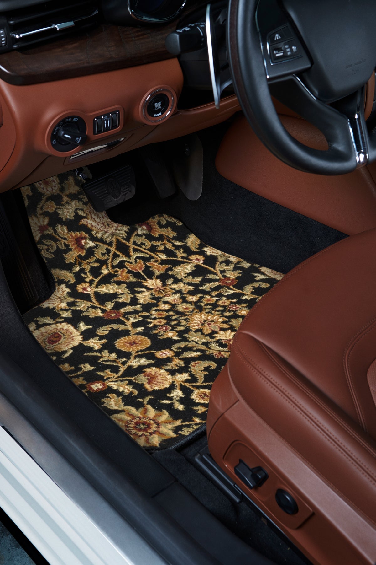 Black Oriental Car Mats for Tesla Model X 6 Passenger Z937